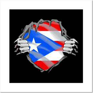 Proud Puerto Rico Flag, Puerto Rico gift heritage, Puerto Rican girl Boy Friend Boricua Puertoriqueño Posters and Art